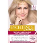 L’Oréal Paris Excellence Crème 9.1 Very Light Ash Blonde – Cool Ash Hair Color