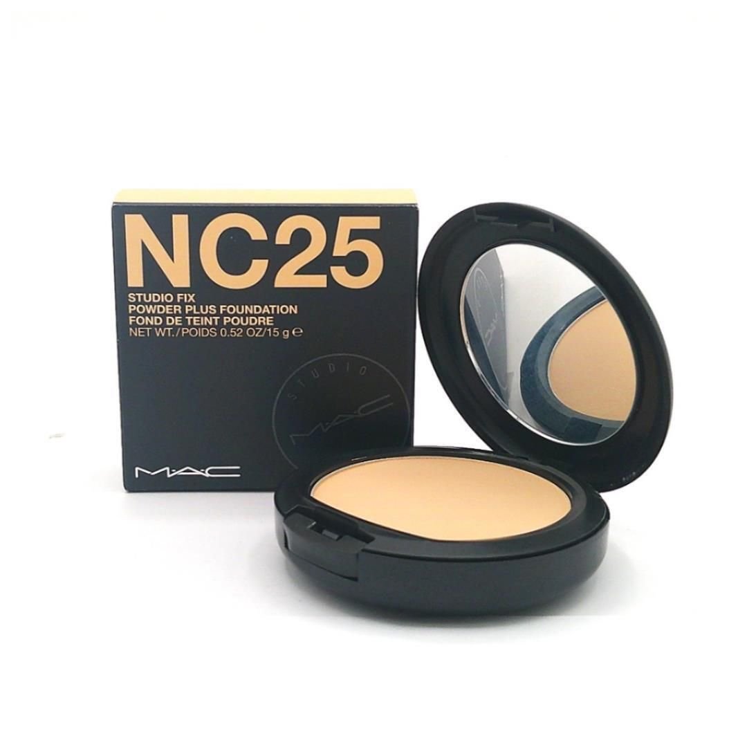 mac nc25 MAC Studio Fix Powder Plus Foundation 15g - (NC25) - Image 1
