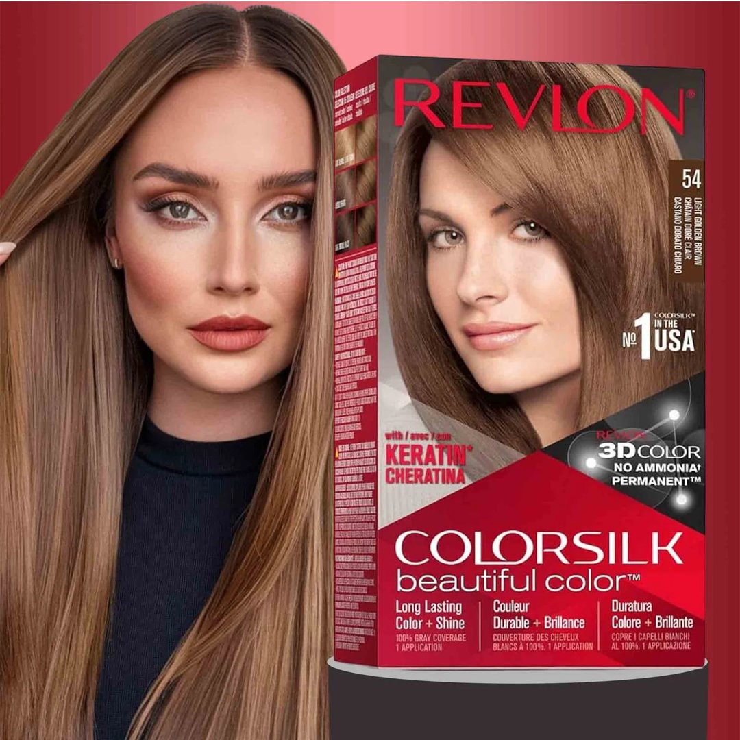 revlon 54 Revlon Hair Color Silk – 54 Light Golden Brown - Image 1