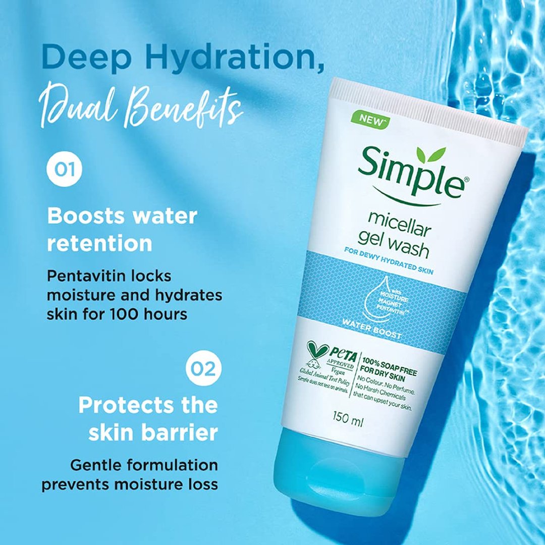 simple micellar gel wash Simple Micellar Gel Cleanser | Hydrating Gentle Cleanser for Sensitive Skin - Image 1