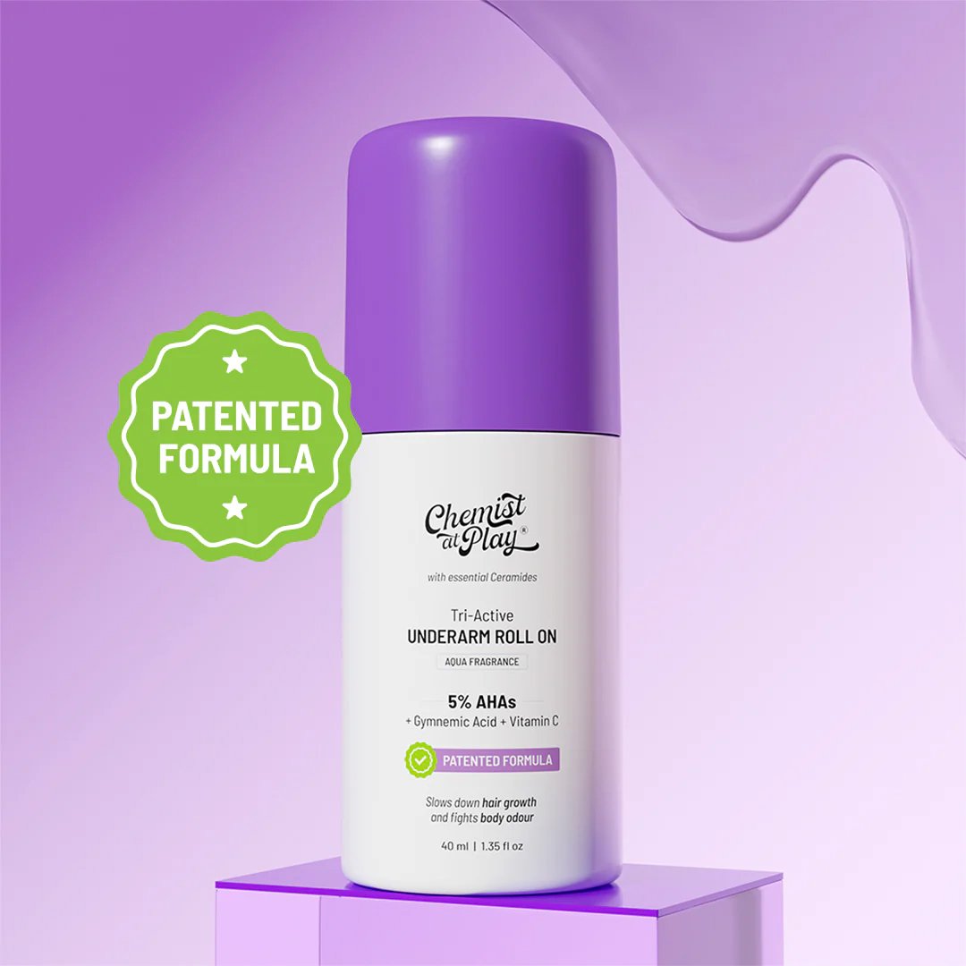 chemist at play tri active roll on Chemist at Play Tri-Active Underarm Roll-On for Hair Growth Reduction - Image 1