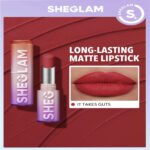 Sheglam Dynamatte Boom Long-lasting Matte Lipstick-It Takes Guts 2.7g