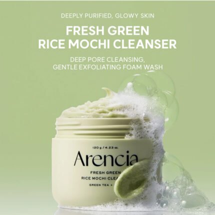 Arencia Fresh Green Cleanser 120g rice mochi deep cleansing face wash