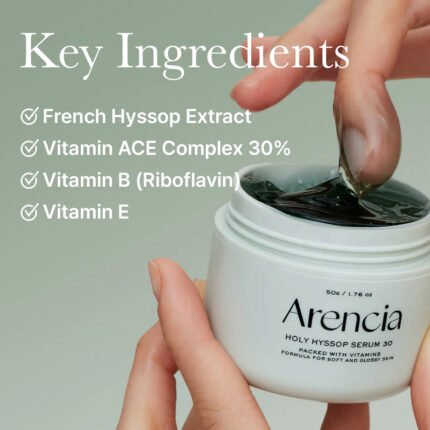 Arencia Holy Hyssop Serum 30 50g brightening vitamin ACE serum bottle