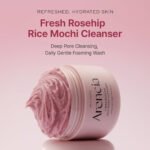 Arencia Fresh Rosehip Rice Mochi Cleanser 120g Korean brightening face wash