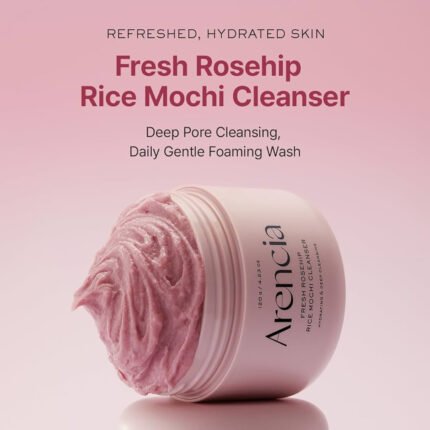 Arencia Fresh Rosehip Rice Mochi Cleanser 120g Korean brightening face wash