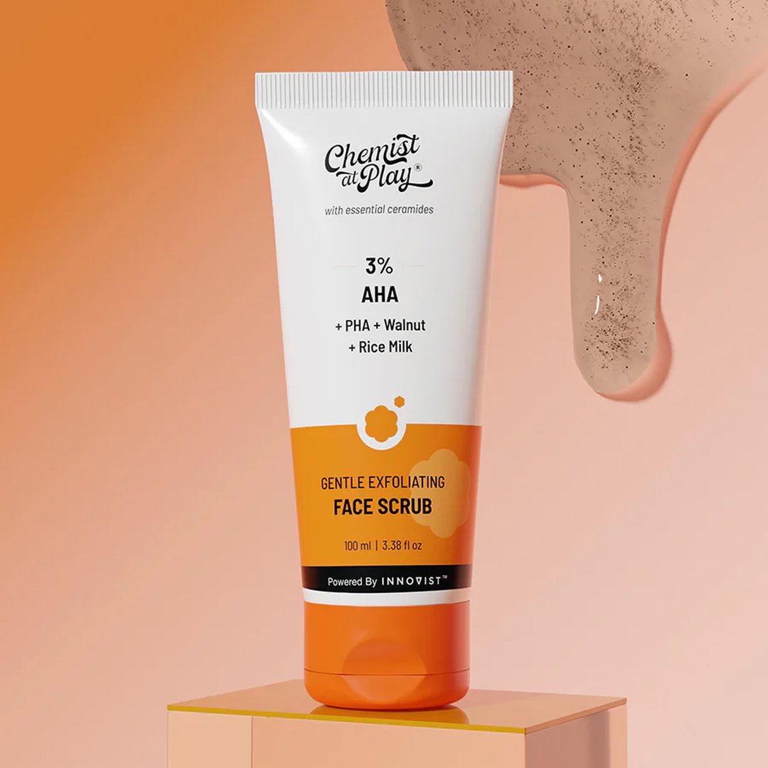 Chemist At Play Gentle Exfoliating Face Scrub for Clear & Glowing Skin 100 ml Chemist At Play Gentle Exfoliating Face Scrub for Clear and Glowing Skin 100ml
