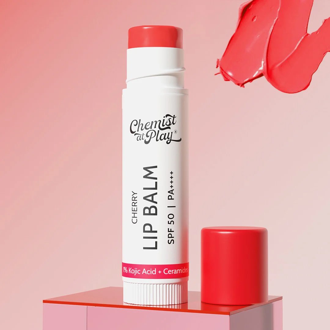 Chemist at Play Cherry Lip Balm for Chapped and Pigmented Lips SPF 50 PA++++ & Kojic Acid 4.5g Chemist At Play Cherry Lip Balm SPF 50 PA++++ and Kojic Acid 4.5g