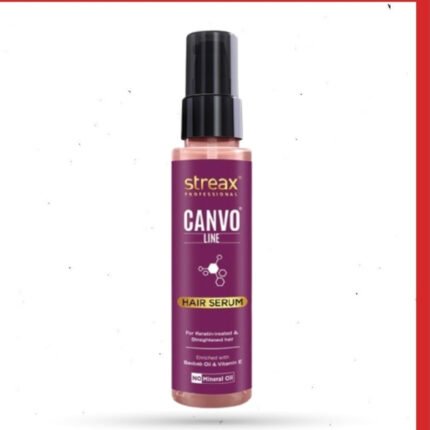 Streax Professional Canvo Line Hair Serum 100ml for Keratin Treated and Straightened Hair Frizz Control and Shine