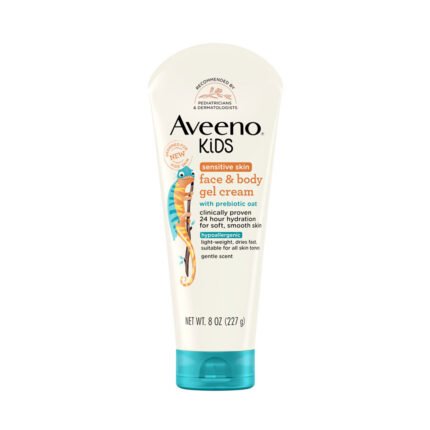 Aveeno Kids Sensitive Skin Face and Body Gel Cream tube