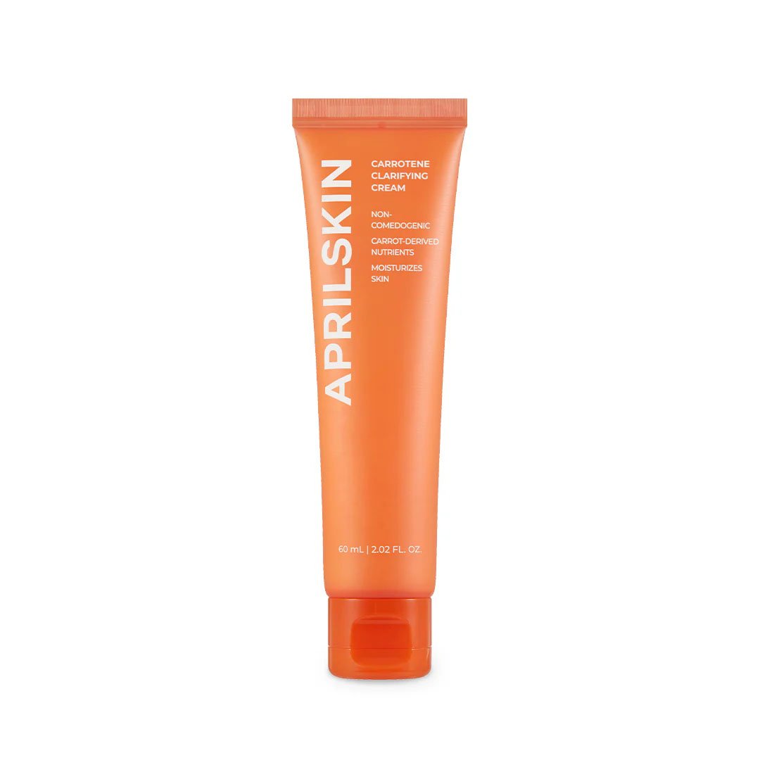 APRILSKIN Carrotene Clarifying Cream 60ml Tube Packaging APRILSKIN Carrotene Clarifying Cream 60ml orange tube packaging for acne skin