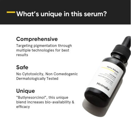 Minimalist Alpha Arbutin 2% Face Serum 30ml for dark spots and hyperpigmentation