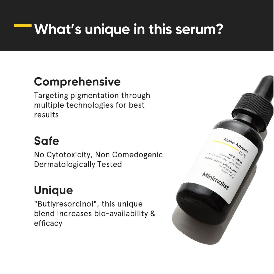 Minimalist Alpha Arbutin 2% Face Serum 30ml Minimalist Alpha Arbutin 2% Face Serum 30ml for dark spots and hyperpigmentation