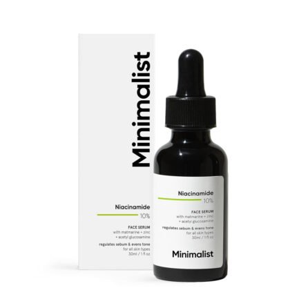Minimalist Niacinamide 10% Face Serum 30ml for acne marks, oil control, and enlarged pores