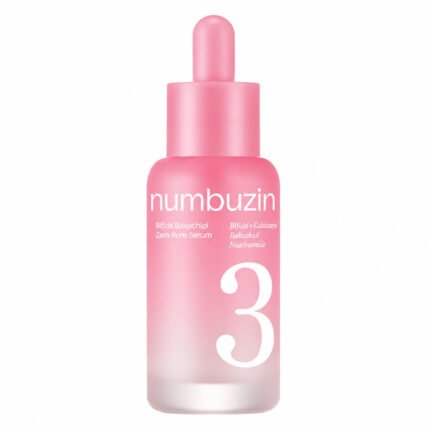 Numbuzin No 3 Bifida Bakuchiol Zero Pore Serum 30ml bottle for pore tightening and texture care