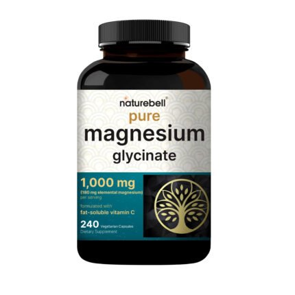 NatureBell Magnesium Glycinate 1,000mg Dietary Supplement 240 Capsules