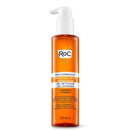 RoC Multi Correxion Revive + Glow Gel Cleanser 177ml with Vitamin C and Glycolic Acid for brighter skin