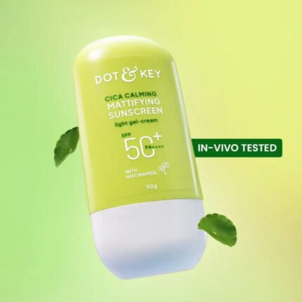Dot & Key CICA Calming Mattifying Sunscreen SPF 50 PA++++ 50g for oily and acne-prone skin