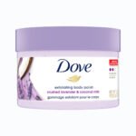 Dove Exfoliating Body Scrub Lavender & Coconut Milk 298g moisturizing body polish